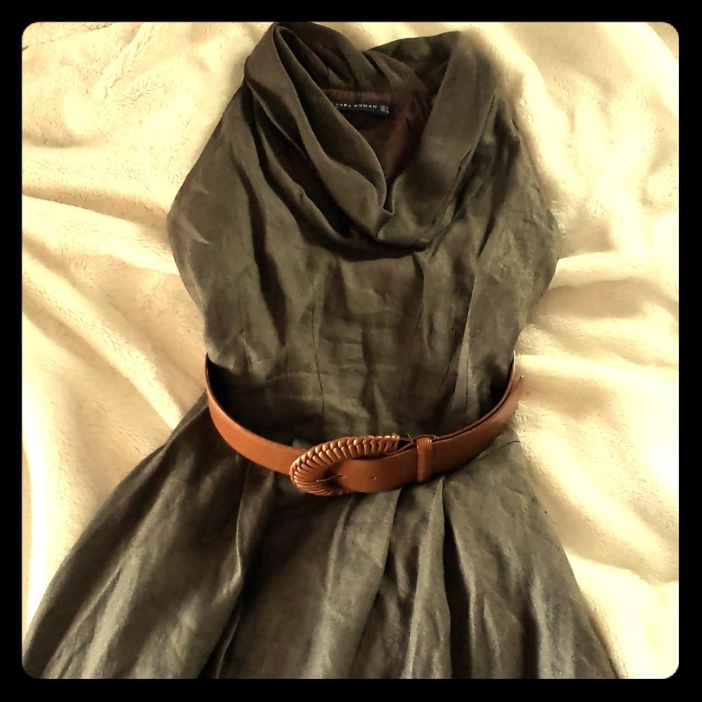 Zara linen halter dress